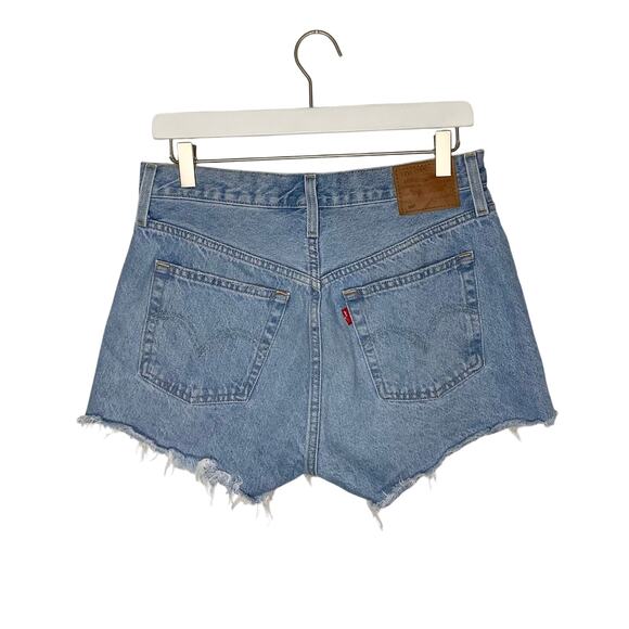Levi’s 501 High Rise Cutoff Denim Jean Shorts Button Fly 29 - Picture 3 of 8